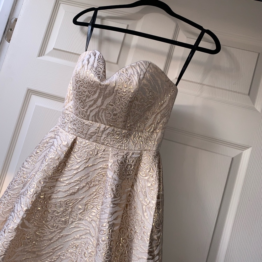 Rose gold prom dress